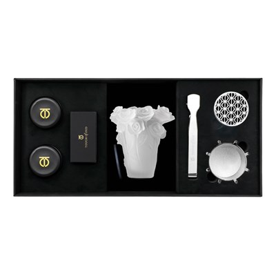 Show details for 5pc Gift Set White Flower Burner Picture of 5pc Gift Set White Flower Burner